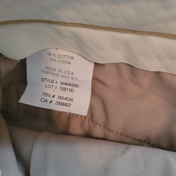 theory light weight stretchy tan Khaki flare pants womens size 6 - Picture 7 of 9